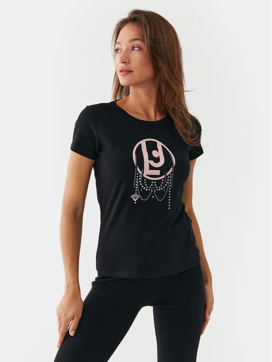 Liu Jo T-Shirt TF3282 J0088 Schwarz Regular Fit