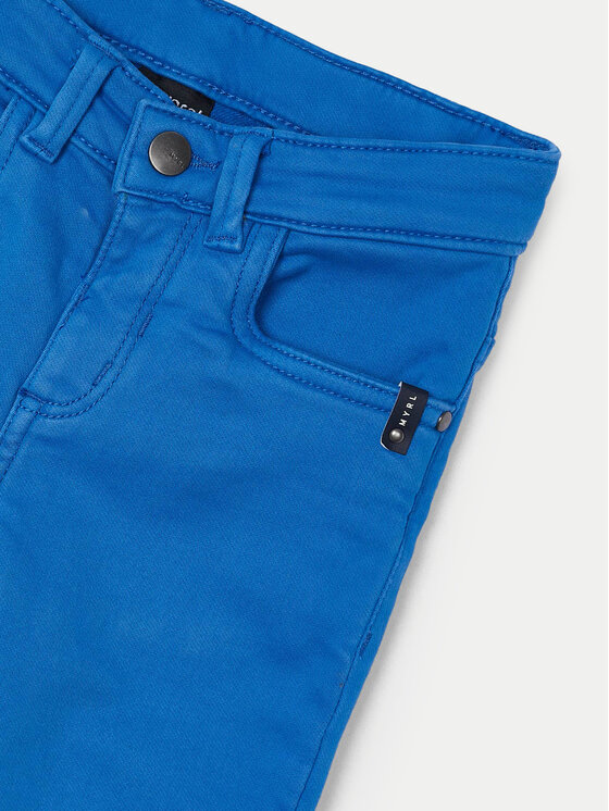 Mayoral Mayoral Hlače iz tkanine 4539 Modra Slim Fit