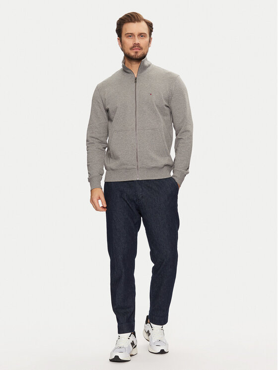 Tommy Hilfiger Tommy Hilfiger Majica dugih rukava Essential MW0MW38084 Siva Regular Fit