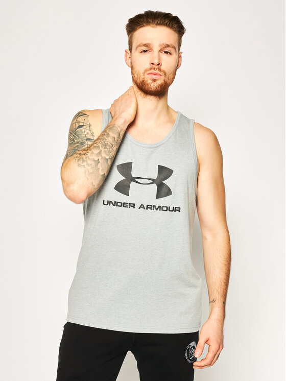 Under Armour Under Armour Tank top UA Sportstyle Logo 1329589 Szary Regular Fit