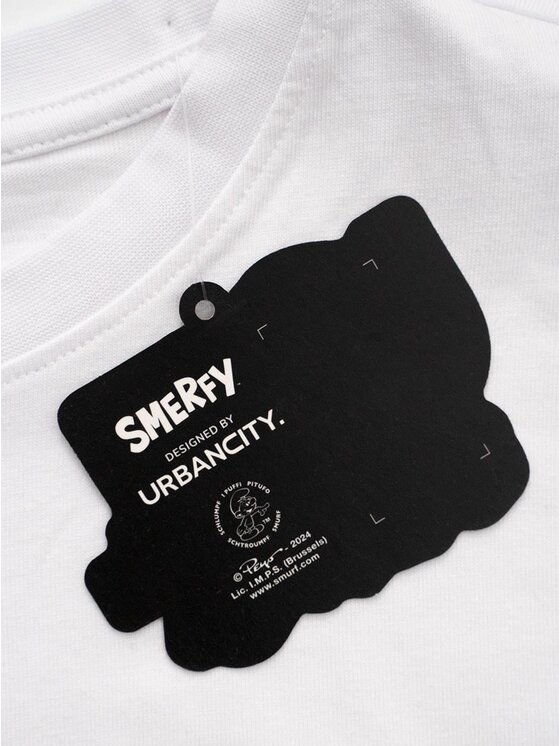 Smerfy Smerfy T-Shirt 131800 Biały Oversize
