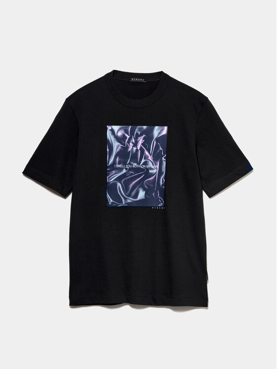 Sisley Sisley T-shirt 3I1XS103I Crna Regular Fit
