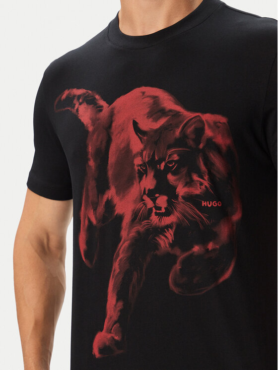 HUGO HUGO Тишърт Daffilo 50568689 Черен Regular Fit