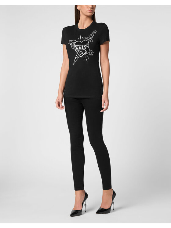 PHILIPP PLEIN PHILIPP PLEIN T-shirt 9533 Nero Skin Tight Fit