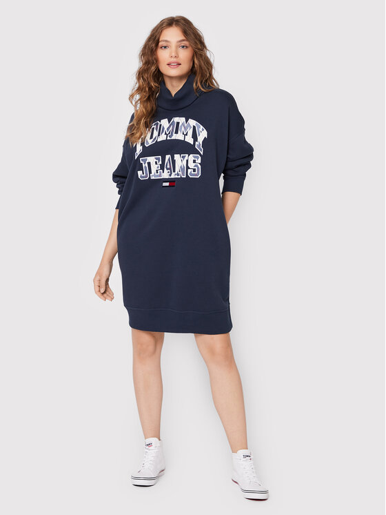 Vestito di maglia College Argyle DW0DW12074 Blu