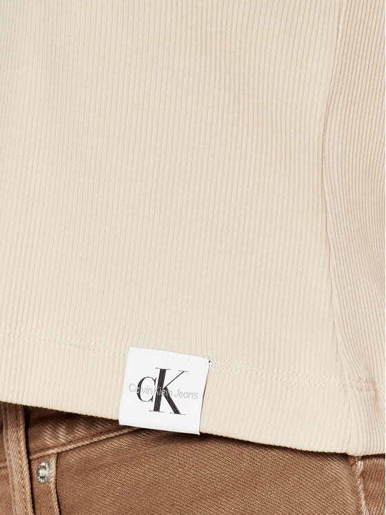 Calvin Klein Jeans Calvin Klein Jeans Top J20J221055 Beżowy Regular Fit