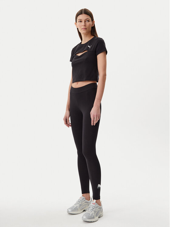 Puma Puma Leggings Essentials Metallic 685000 Fekete Slim Fit