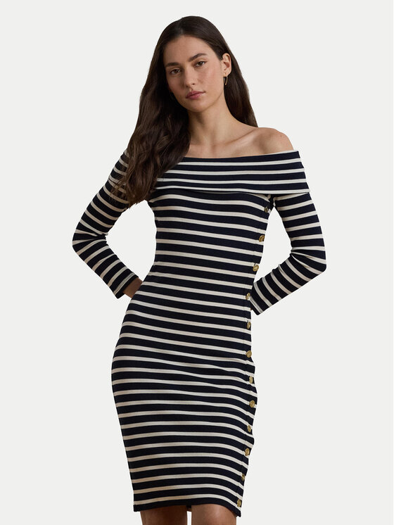 LAUREN RALPH LAUREN Každodenné šaty 250957718001 Tmavomodrá Slim Fit