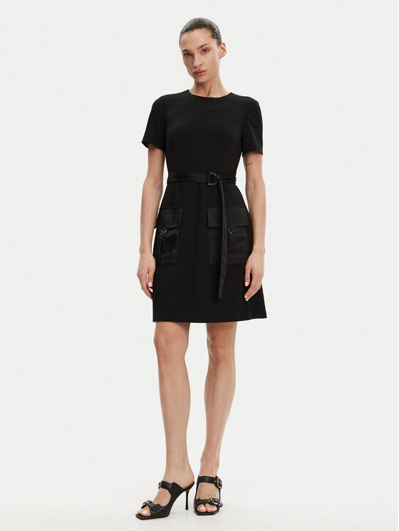 DKNY DKNY Vsakodnevna obleka DD4J1E45 Črna Slim Fit
