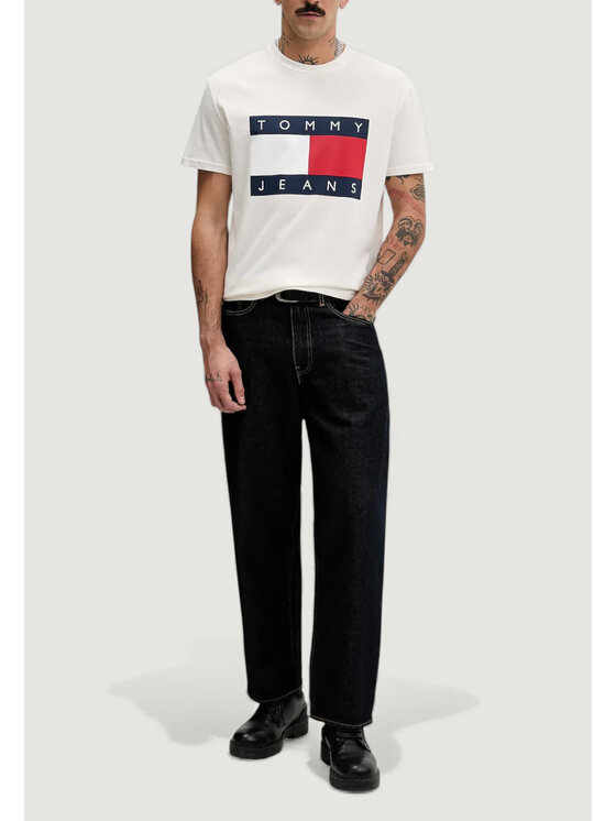 Tommy Jeans Tommy Jeans T-shirt DM0DM22645 Bianco Casual Fit