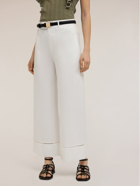 Motivi Motivi Pantaloni di tessuto P001Q003962N011 Bianco Over Fit