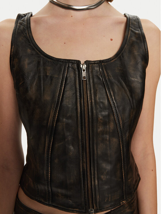 Gestuz Gestuz Top Linera 10909487 Rjava Regular Fit