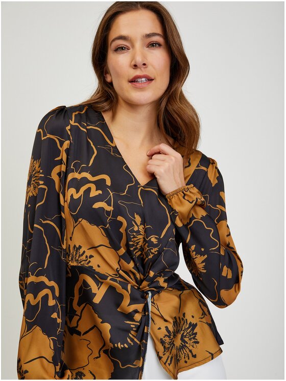 Orsay Orsay Bluzka 650247660000__42 Brązowy Regular Fit