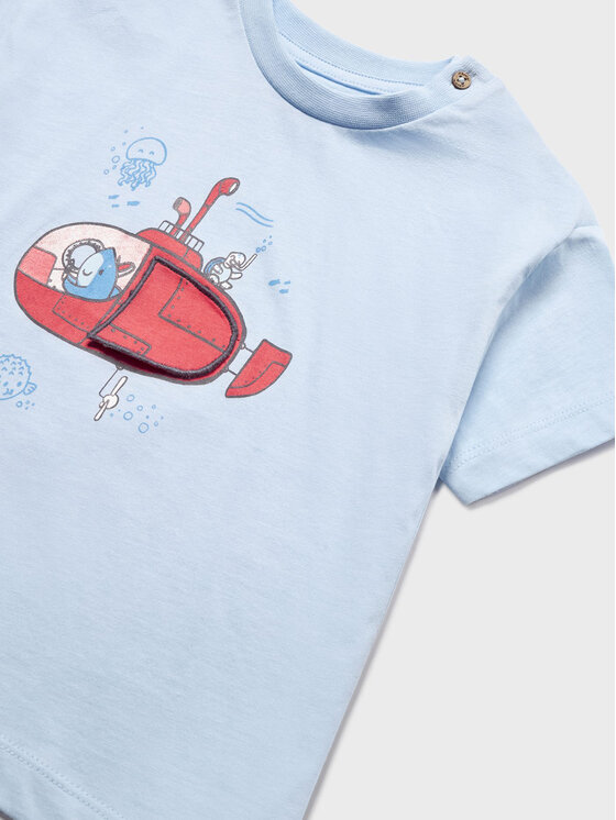 Mayoral Mayoral T-Shirt 1029 Błękitny Regular Fit
