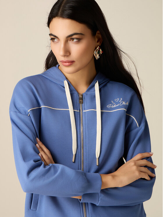 Oltre Oltre Bluza G826J004474N004 Niebieski Regular Fit
