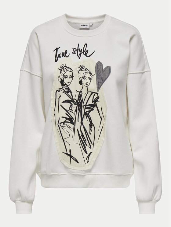 ONLY ONLY Sweatshirt Collie 15337366 Weiß Regular Fit