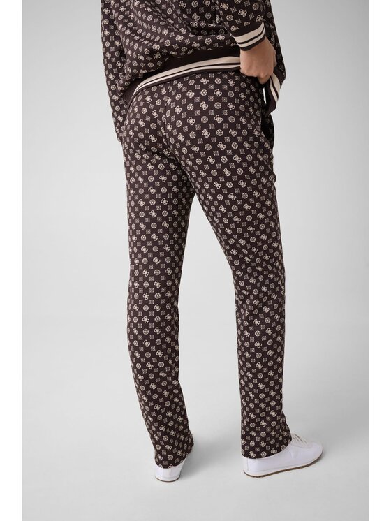 Guess Guess Kalhoty z materiálu 176829 Hnědá Classic Fit