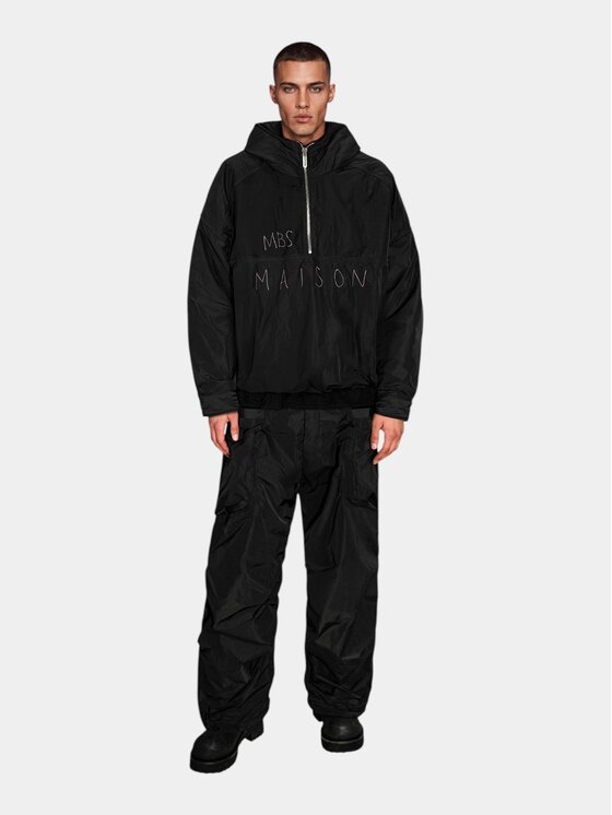 MADE BY SOCIETY MADE BY SOCIETY Spodnie materiałowe Pantaloni NOMAD - P17643 Czarny Basic Fit