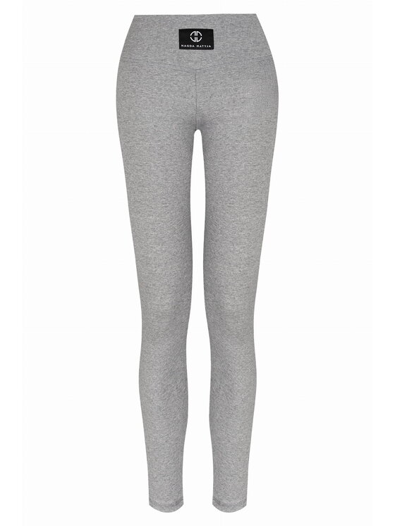 Magda Matyja Magda Matyja Legginsy Miami Bottom Grey Szary Slim Fit