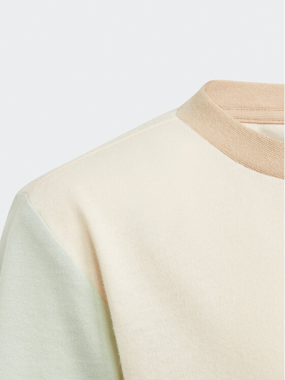 adidas adidas T-särk Colourblock T-Shirt HK9819 Beež Regular Fit