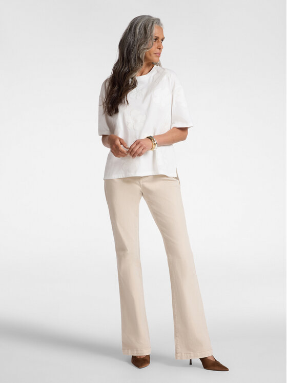 Elena Mirò Elena Mirò T-shirt G344Z000554N011 Bianco Regular Fit