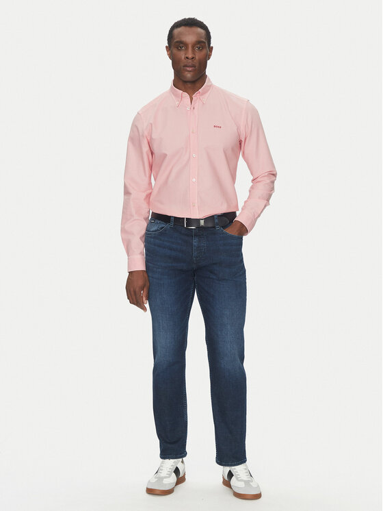 BOSS BOSS Marškiniai H-Roan 50521996 Rožinė Slim Fit