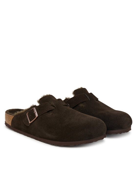 Birkenstock Birkenstock Nazouváky Boston Fur 1020567 Hnědá