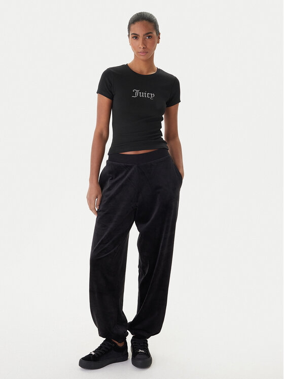 Juicy Couture Juicy Couture T-Shirt Esme JCWCT225323 Černá Slim Fit