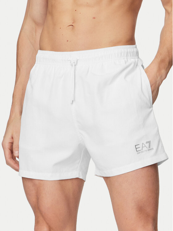 EA7 Emporio Armani EA7 Emporio Armani Plavecké šortky 7M001677 AF13019 M0076 Bílá Regular Fit