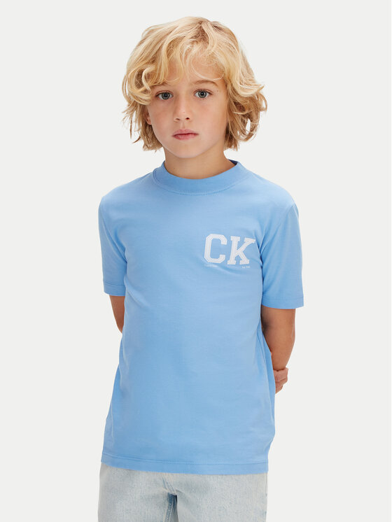 Calvin Klein Tricou Heritage LVCKSJA09B Albastru Regular Fit
