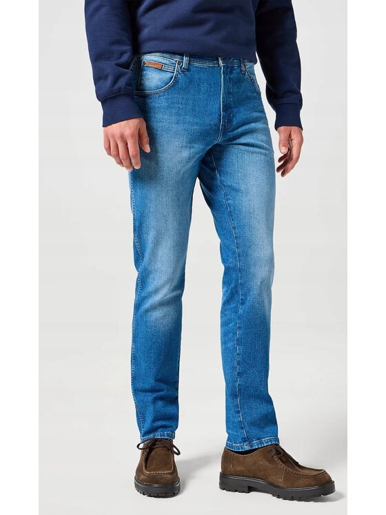 Wrangler Wrangler Jeansy Texas Slim Niebieski Slim Fit