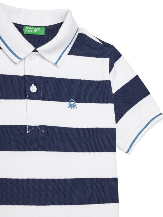 United Colors Of Benetton United Colors Of Benetton Polo 39QAC301T Granatowy Regular Fit