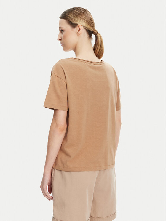 Tommy Hilfiger Tommy Hilfiger Marškinėliai WW0WW43901 Smėlio Relaxed Fit