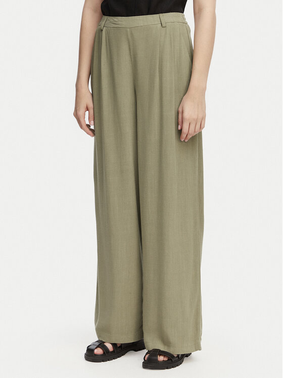 ONLY Bavlnené nohavice Lemmia 15370398 Zelená Regular Fit