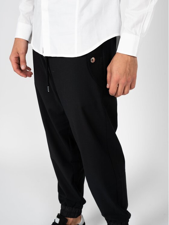 Les Hommes Les Hommes Παντελόνι υφασμάτινο LBP1008305U Μαύρο Slim Fit