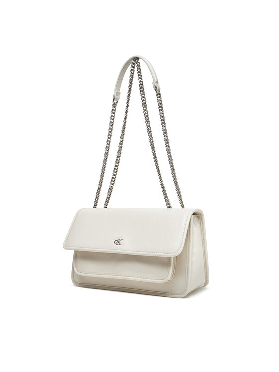 Calvin Klein Jeans Calvin Klein Jeans Torebka Chain Ew Flap Conv Chain Bag LV04K3084G Écru
