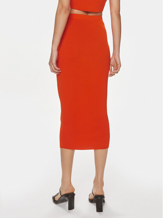 Patrizia Pepe Patrizia Pepe Puzdrová sukňa 2G0974/K021-R825 Oranžová Slim Fit