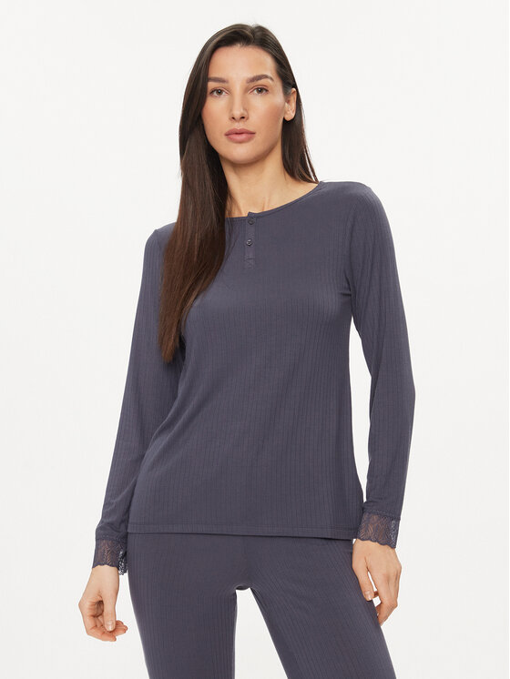 Femilet by Chantelle Pyžamový top Laurel FNAEJ0 Tmavomodrá Regular Fit