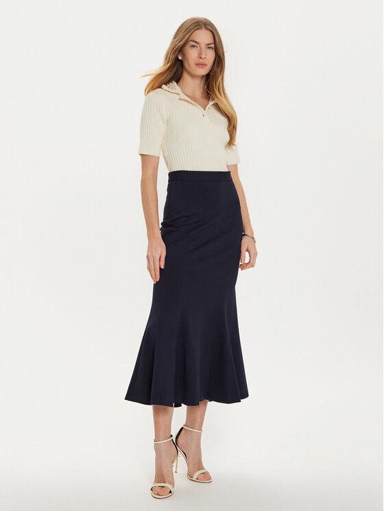 Rinascimento Rinascimento Midi szoknya CFC0121278003 Fekete Regular Fit