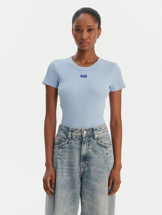 HUGO Póló Easy 50523924 Kék Slim Fit