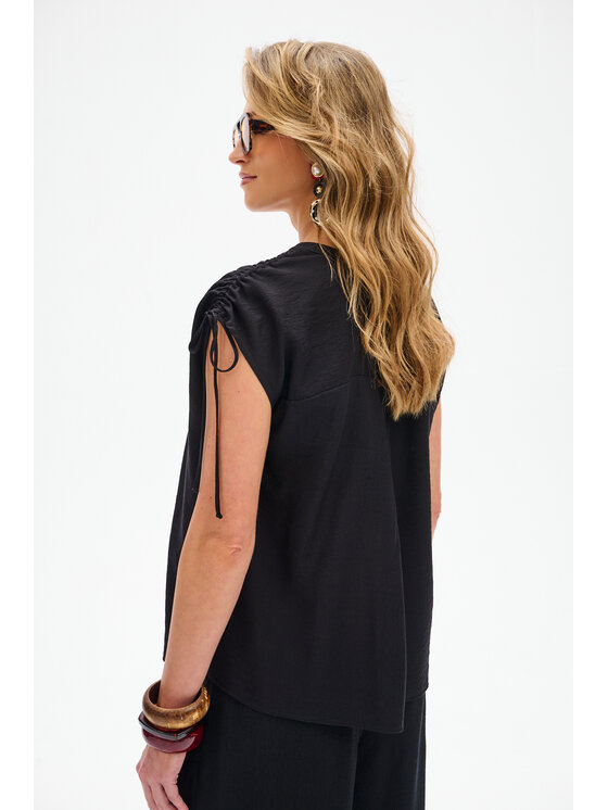blue shadow blue shadow Bluzka Alis Czarny Regular Fit