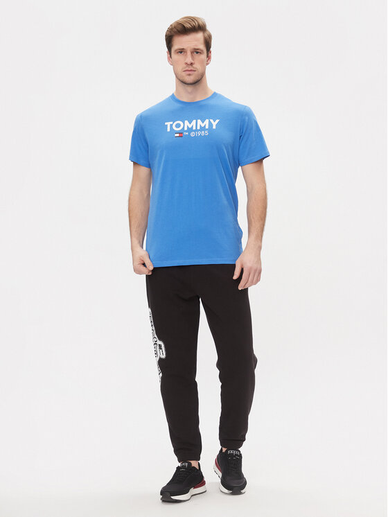 Tommy Jeans Tommy Jeans T-shirt Tjm Slim Essential Tommy Tee DM0DM18264 Plava Slim Fit