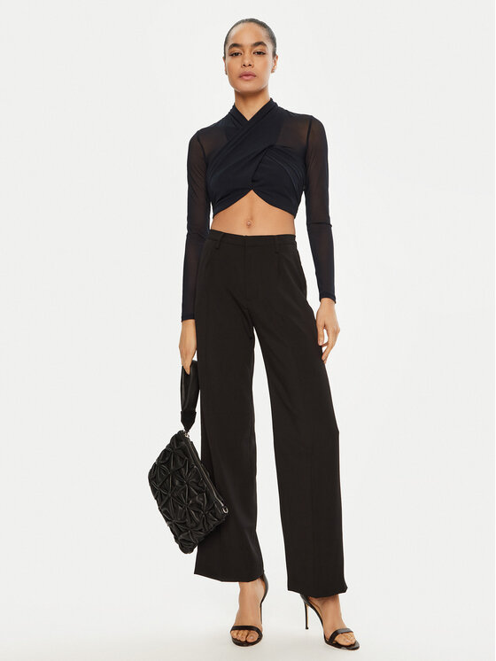Bardot Bardot Spodnie materiałowe 59737PB1 Czarny Regular Fit
