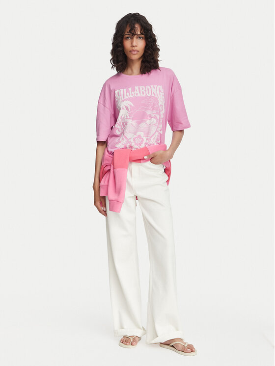Billabong Billabong T-krekls Sweet Ride EBJZT00408 Rozā Oversize