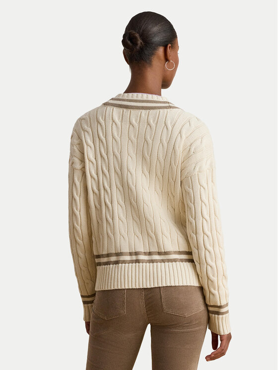 LAUREN RALPH LAUREN LAUREN RALPH LAUREN Sweter 200979662003 Écru Relaxed Fit