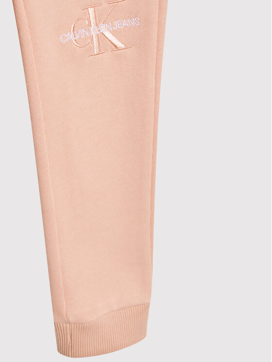 Calvin Klein Jeans Calvin Klein Jeans Spodnie dresowe Monogram Embroidery IG0IG01076 Różowy Regular Fit