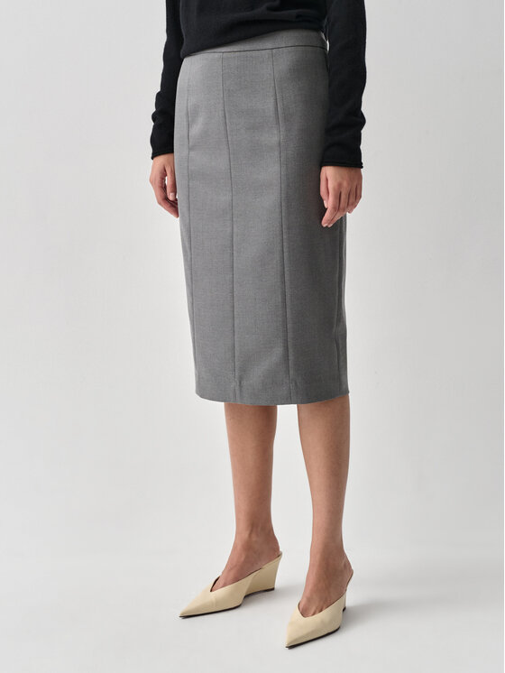 TATUUM TATUUM Spódnica midi LAXI Szary Flare Fit