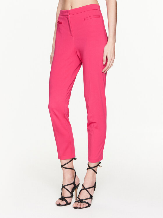 PINKO Pinko Hlače 100152 A0HM Ružičasta Slim Fit