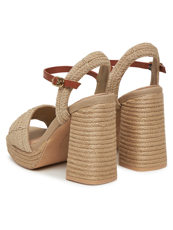 Tommy Hilfiger Tommy Hilfiger Espadrillid Rope Heel Platform Sandal FW0FW08425 Beež
