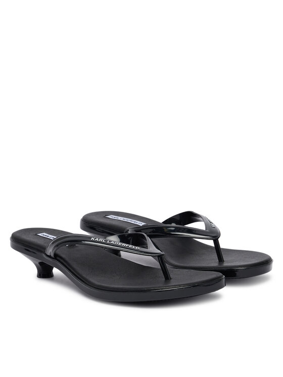 KARL LAGERFELD KARL LAGERFELD Šlepetės per pirštą Jelly Heel KL83006 Juoda